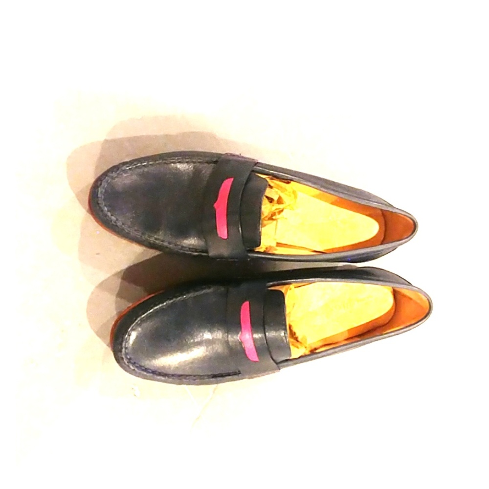 Blue and pink loafer